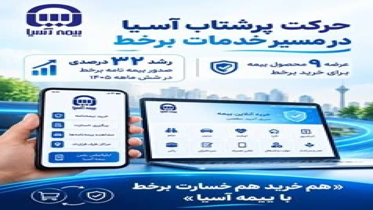 حرکت پر شتاب بیمه آسیا در مسیر خدمات برخط